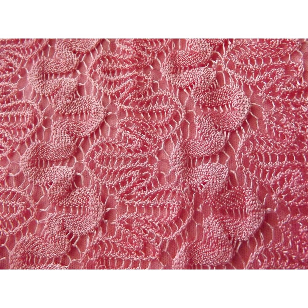Pleasant Shade Tunic Blouse Womens size XL Coral long lace asymmetric shark bite - Picture 6 of 12